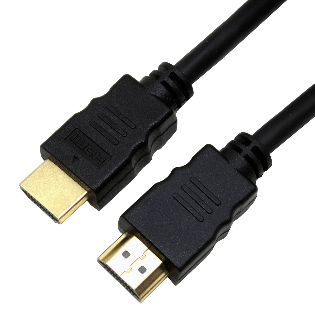 HDMI Cable Male - Male, Black PVC Jacket, 30AWG, 4K/60Hz (6ft-25ft)